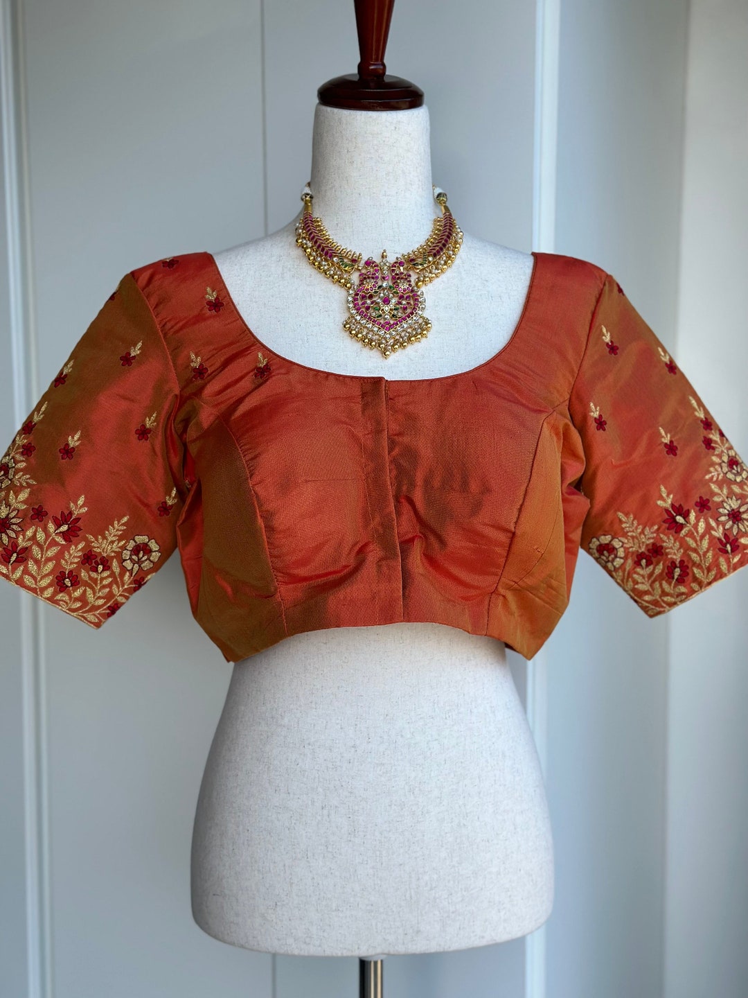 Velvet hand embroidery blouse | Saree blouses in USA