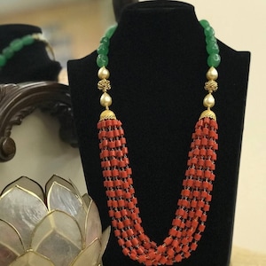 Corals necklace | beads necklace