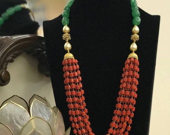 Corals necklace | beads necklace