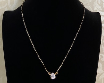 AD Simpel Mangalasutra With Studs |  Black Beads Necklace