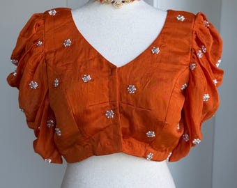 Georgette Embroidery Blouse | Custom Blouse