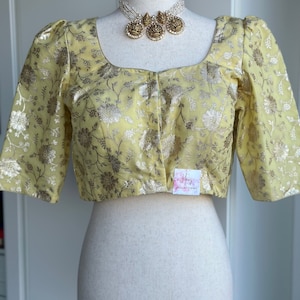 Cream brocade blouse | Saree blouses online