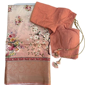 Pure Munga silk saree | light weight Saree | printed saree