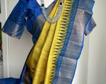 Pure tussar silk saree | printed saree