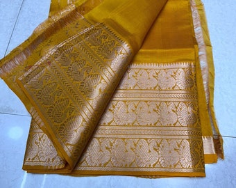 Big kanchi border mangalagiri saree | handloom managalgiri