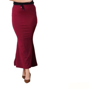 Maroon Saree Shapewear: Stretchable Spandex Inskirt
