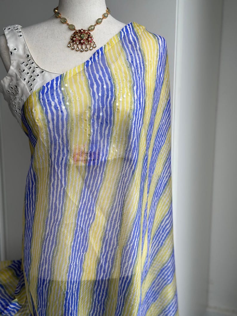 Chiffon Sarees | Lightweight Sarees In USA | fancy saree | Blue