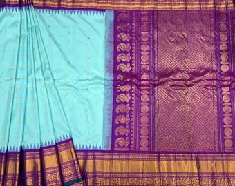 Kuttu Border Pure Handloom Gadwal Pattu Saree | Indian Traditional Saree | Handloom Saree