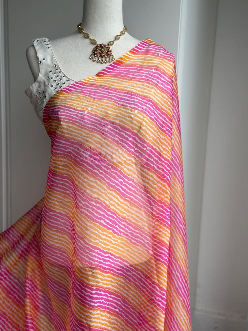 Chiffon Sarees | Lightweight Sarees In USA | fancy saree | image 3