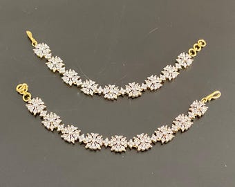 AD Flower Champaswaralu | Indian Ear Chains | Hair accessories
