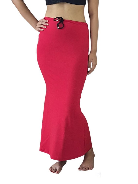 Dark Pink Saree Shape Wear Saree Petticoat Stretchable Shapewear Saree  Inskirt 