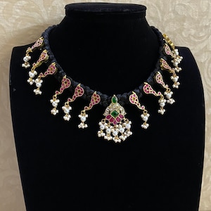 Jadau kundan Jewelry | Mangalsutra | Indian jewelry | thread necklace