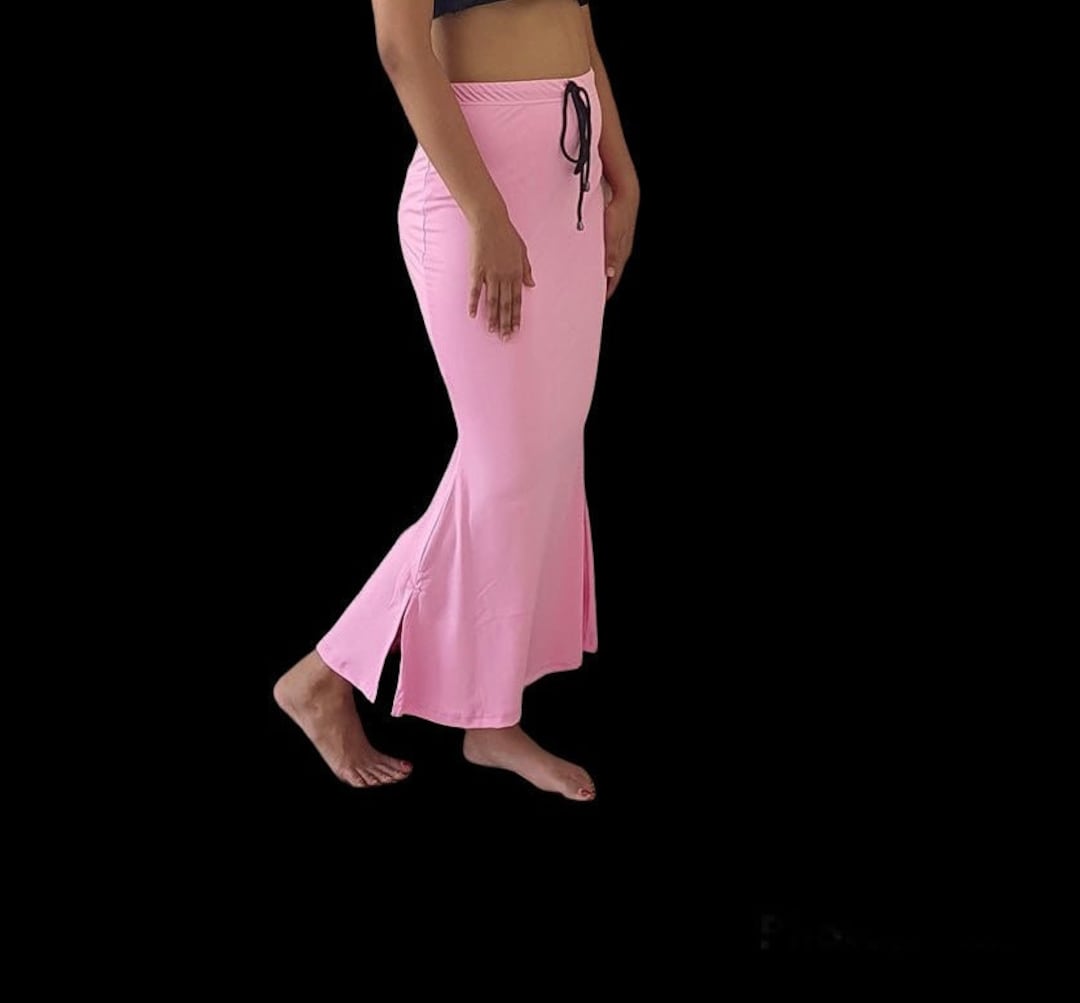 Baby Pink Saree Shape Wear Saree Petticoat Stretchable Shapewear