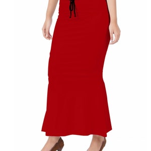 Red Saree Shapewear: Stretchable Spandex Inskirt with Drawstring