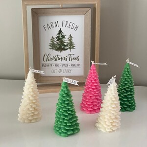 Geurige kerstboomkaars | Vakantie Kerstboom All Natural Unscented Soy Wax Candle