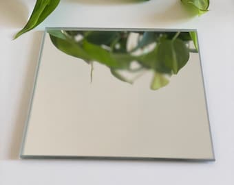 Mirrored Candle Coaster Trinket Tray Candle Holder Plate | Round, Square, Hexagonal Home Decor