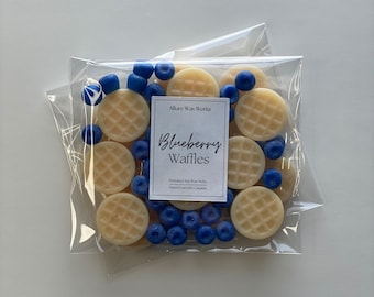 Blueberry Waffles All Natural Soy Wax Melts | Premium Breakfast Food Shaped Fruit Soy Wax Melt