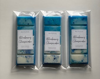 Blueberry Cheesecake All Natural Soy Snapbar Wax Melts | Blueberry Cheesecake Bakery Scented Premium Snap Bar Wax Melts