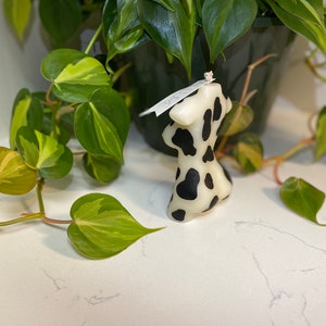 Hand Painted Cow Print Goddess Body Candle Woman Torso - Etsy Canada