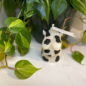 Hand Painted Cow Print Goddess Body Candle Woman Torso - Etsy Canada