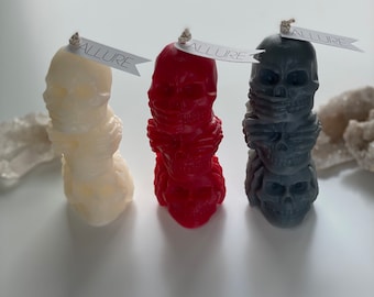 Skull Stack All Natural Soy Candle | Spooky Season Skull Candle