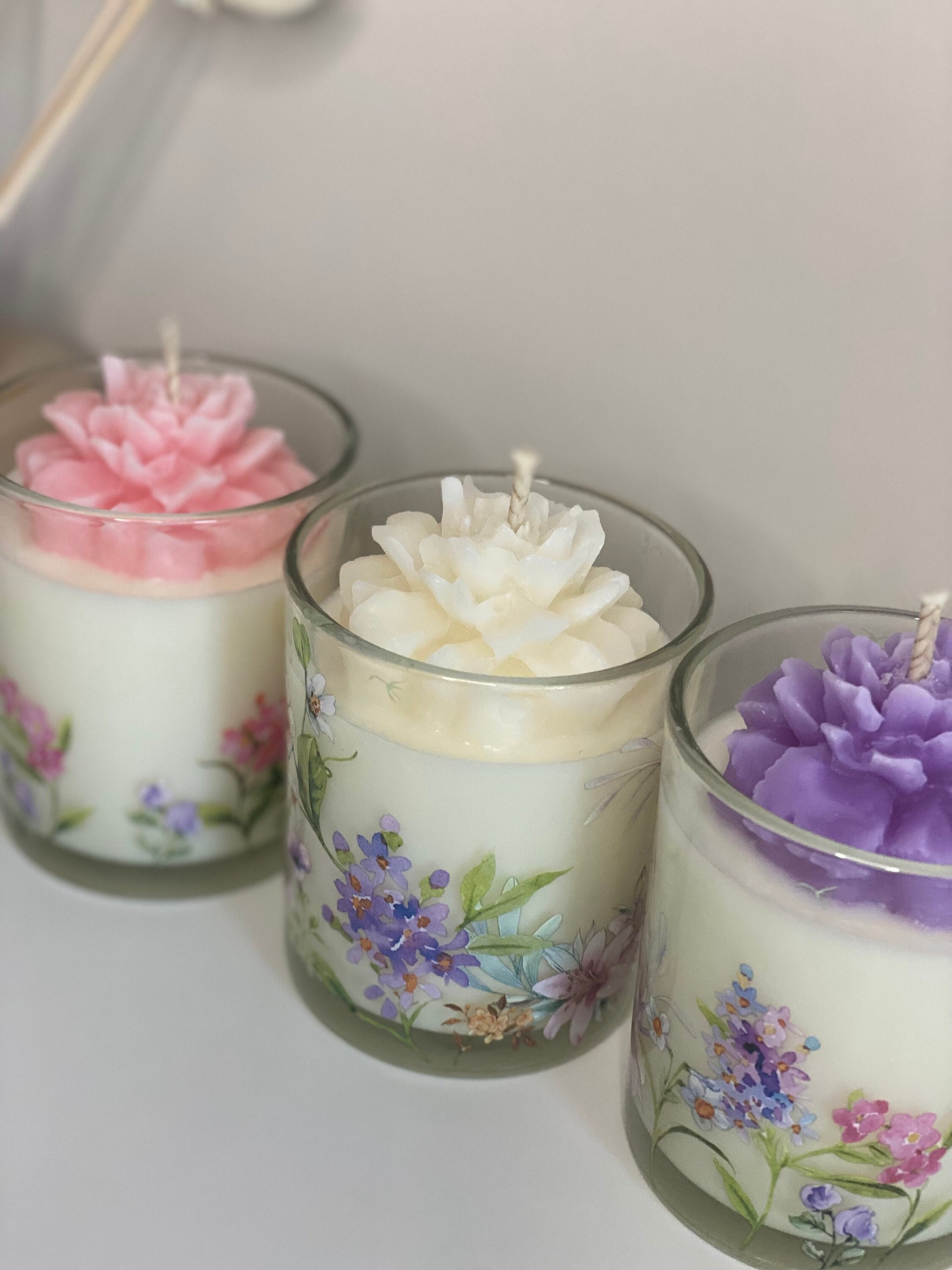 Carnation Flower Candle | Soy Wax Candles | Decor Candles | Scented Candles  | Favors | Gift Ideas | Home Decor | Customized Gift