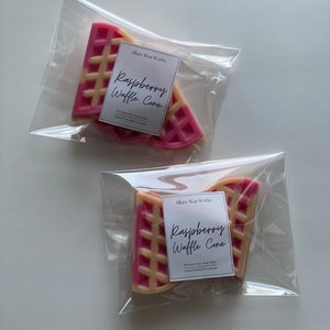 Raspberry Waffle Cone All Natural Wax Melts | Premium Food Shaped Breakfast Soy Wax Melt Tarts