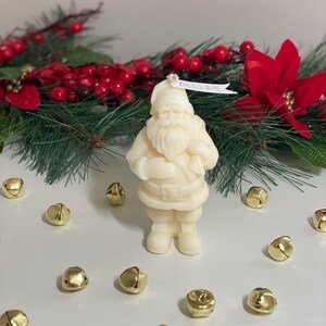 Standing Santa Candle | Classic Merry Christmas Santa All Natural Soy Wax Candle