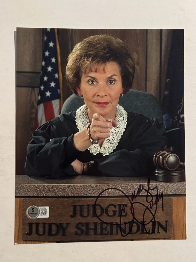 Judith Riley Autograph Judge Judy Hand Signed 8x10 Photo Autographed Judy Sheindlin Very Rare ...