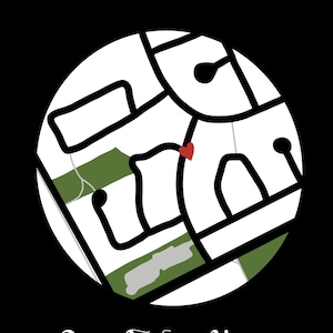 Karte Dot Heart Google Maps Digital PDF