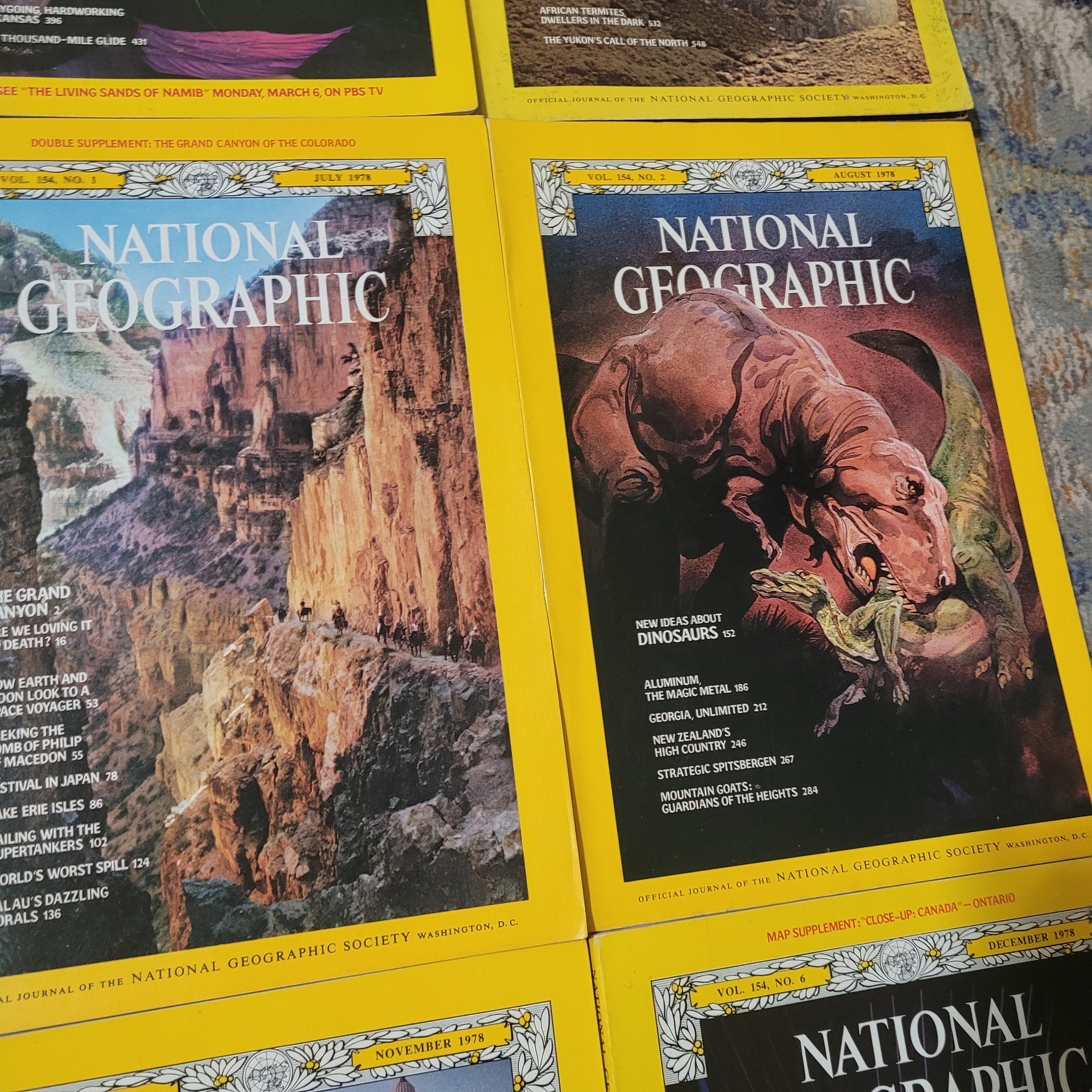 1978 National Geographic Magazine Collection, Complete Year Set of 12
