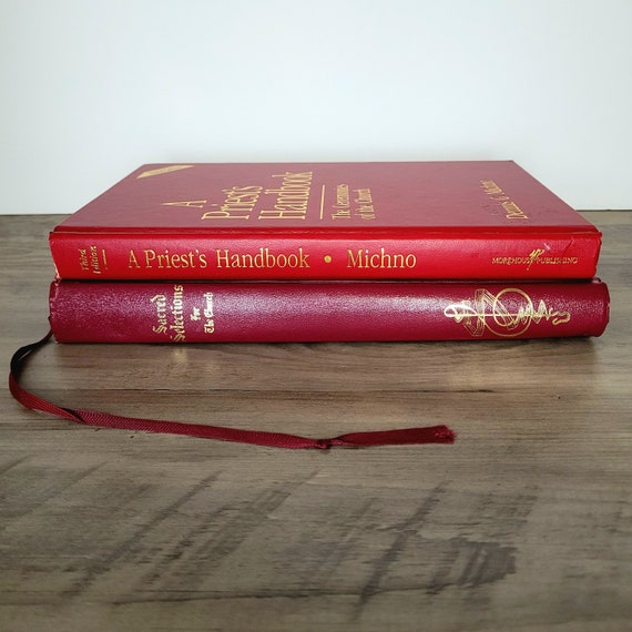 Antique Small Red Booksset of 9christian 