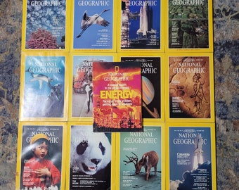 1981 National Geographic Magazine Collection | 1980's Vintage Nat Geo Magazines | 1980's Vintage Photography Nature Photography Magazines