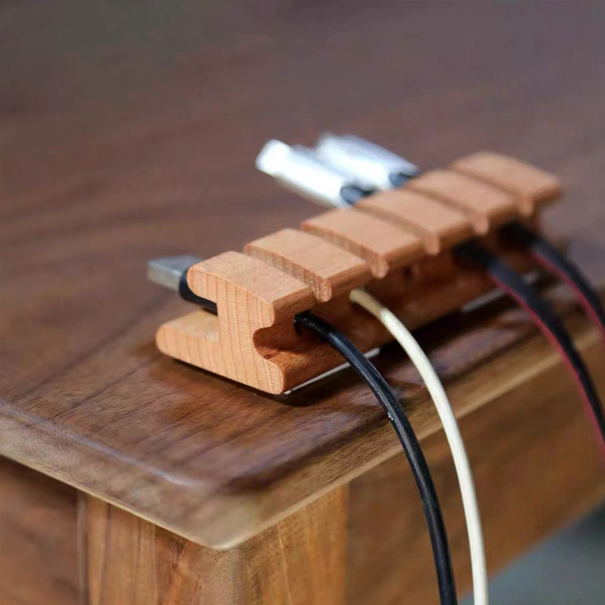 Wooden Cable and Cord Organizer Cable Management System Desk Etsy
