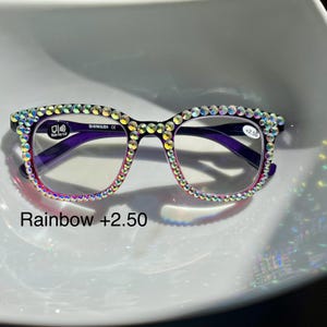Rhinestone reading glasses +2.50 Magnification