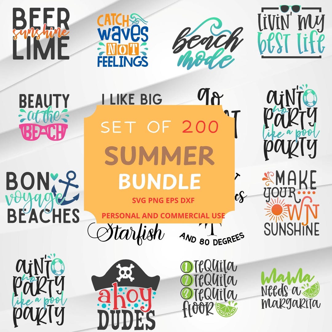 Summertime Svg Summer Bundle SVG, Funny Beach Quotes Svg, Summer Cut ...