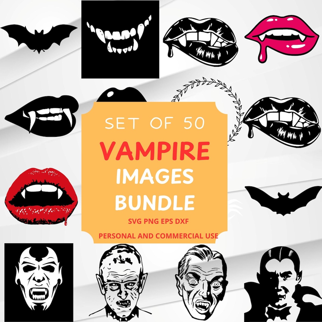 50+ Vampire SVG Bundle | Gothic Halloween Svg | Vampire Clipart Svg ...