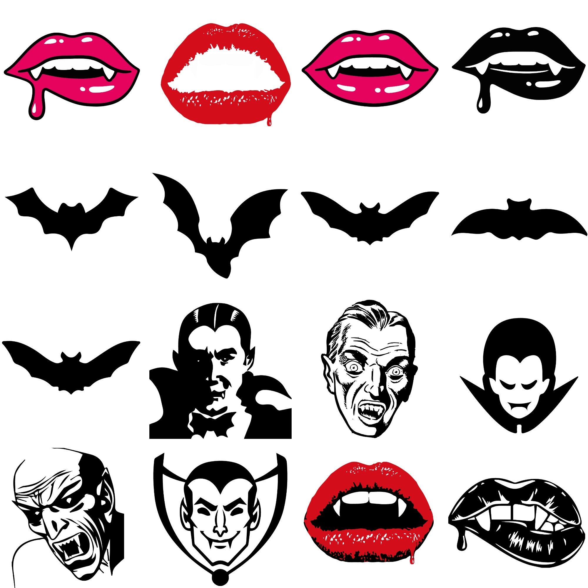 50+ Vampire SVG Bundle | Gothic Halloween Svg | Vampire Clipart Svg ...