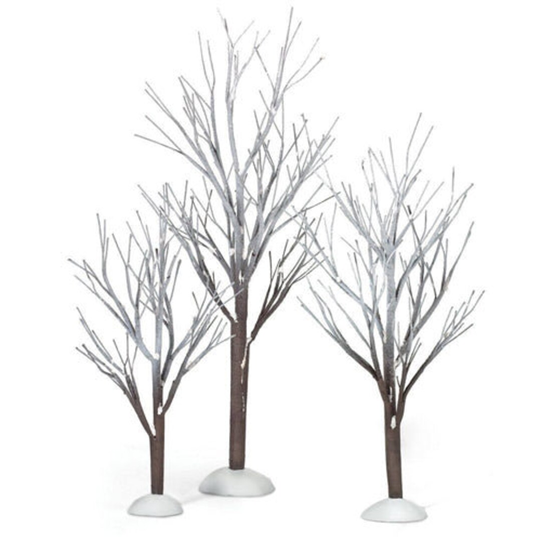First Frost Trees Set of 3 Etsy