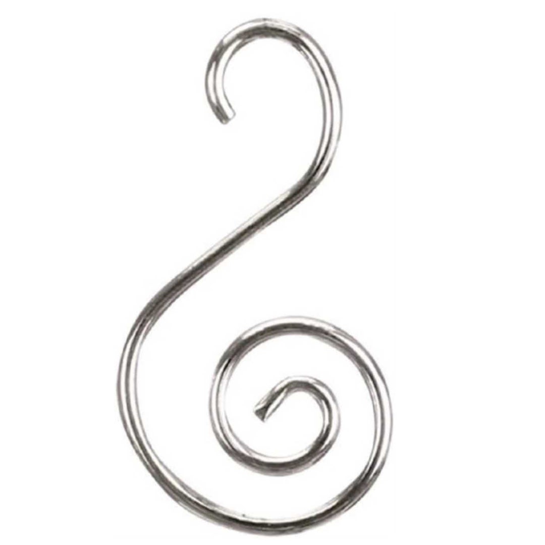 Silver Sshaped Ornament Hooks Set of 24 Etsy
