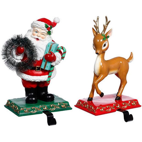 11" 12" Santa or Deer Stocking Holder 2 Assorted SOLD SEPERATELY 