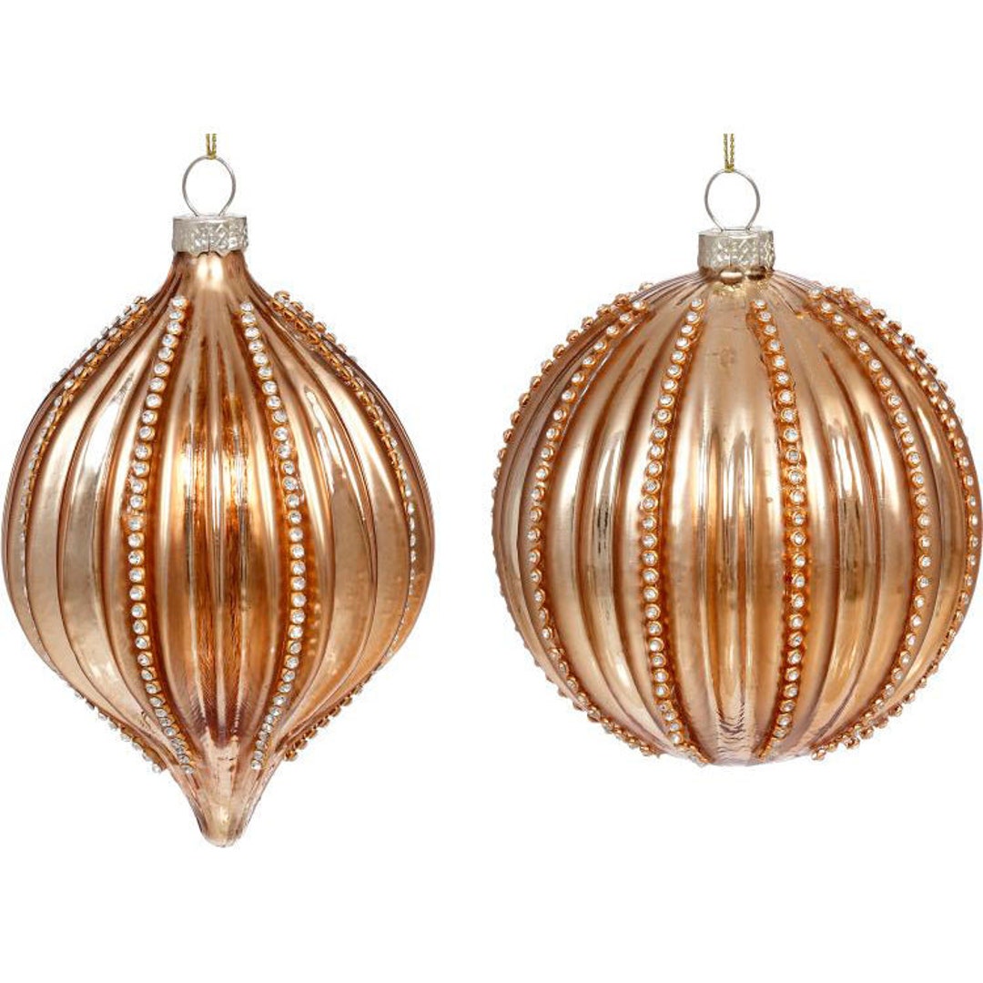 Fluted Jewel Ornament 4.5 Set of 2 Etsy