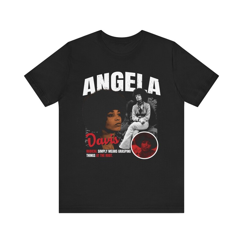 T-shirt Angela Davis Femme - Citation Inspirante - Rose Azalée - 100% Coton - Taille 3XL