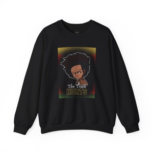 The Boondocks Sweatshirt, Unisex Crewneck Sweatshirt, Huey Freeman Shirt, Gift for Him, Gift for Her