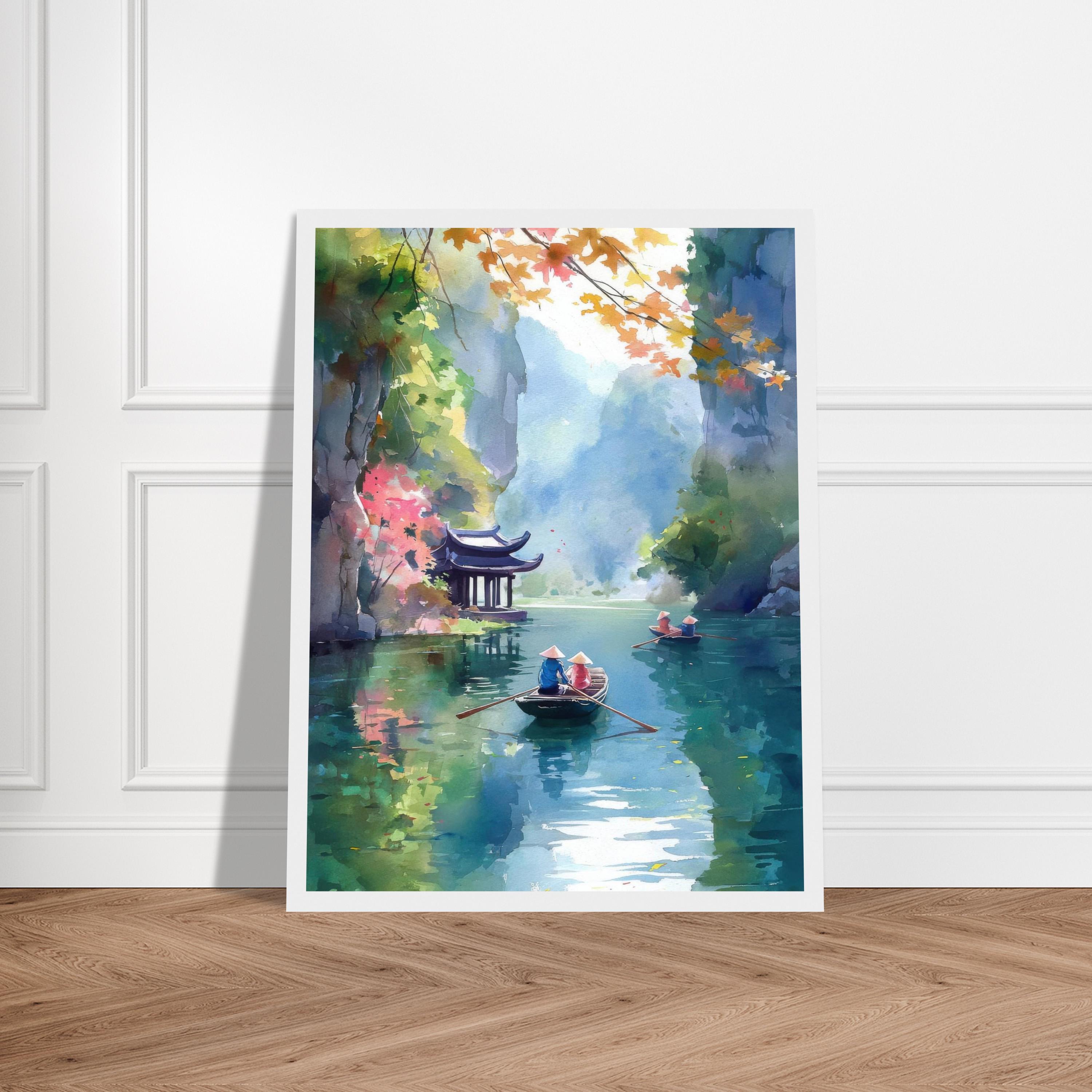 ベトナム川船の水彩画:ニンビンのアジア風景画 - Etsy 日本 ベトナム川船の水彩画:ニンビンのアジア風景画 - Etsy 日本