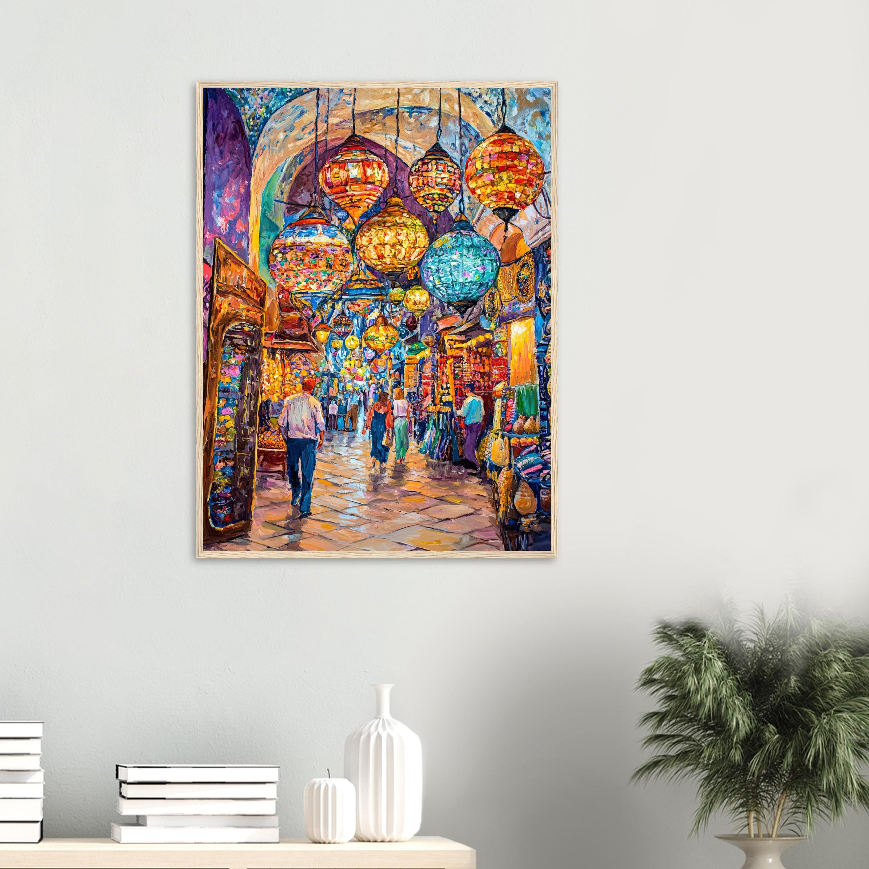 イスタンブール・グランドバザールのアートプリント：カラフルなトルコ