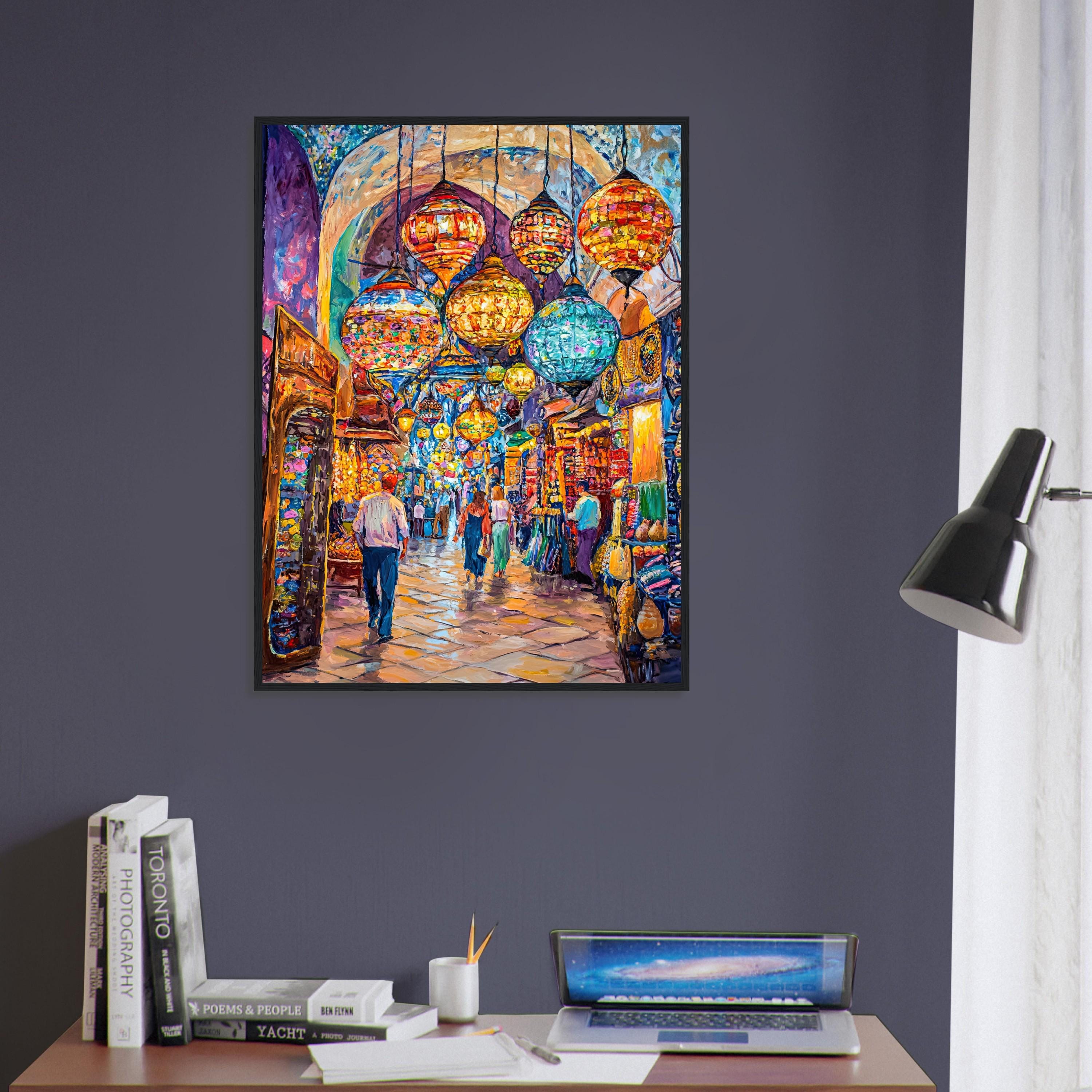 イスタンブール・グランドバザールのアートプリント：カラフルなトルコ