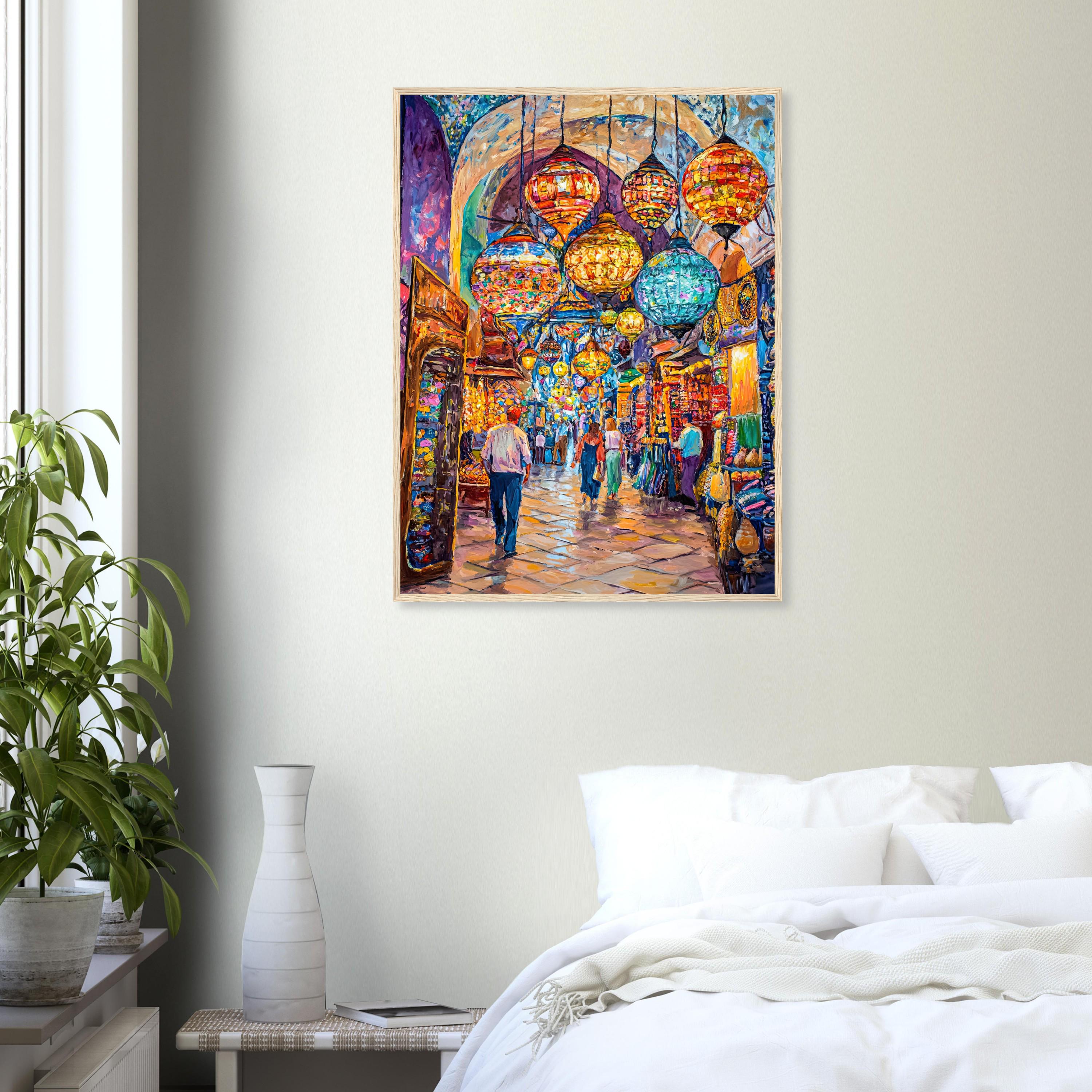 イスタンブール・グランドバザールのアートプリント：カラフルなトルコ