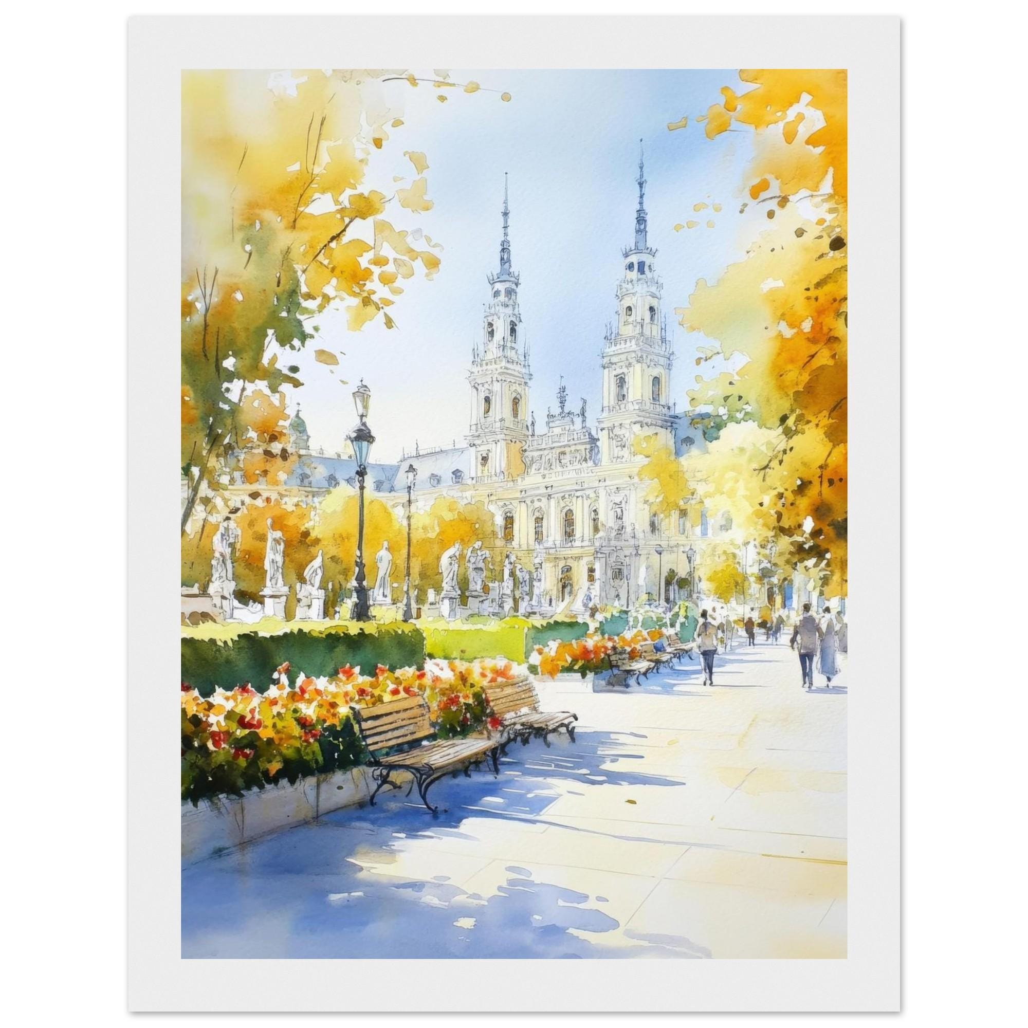 都市風景 水彩画 金色フレーム付き il_fullxfull.6906837566_dfzm.jpg