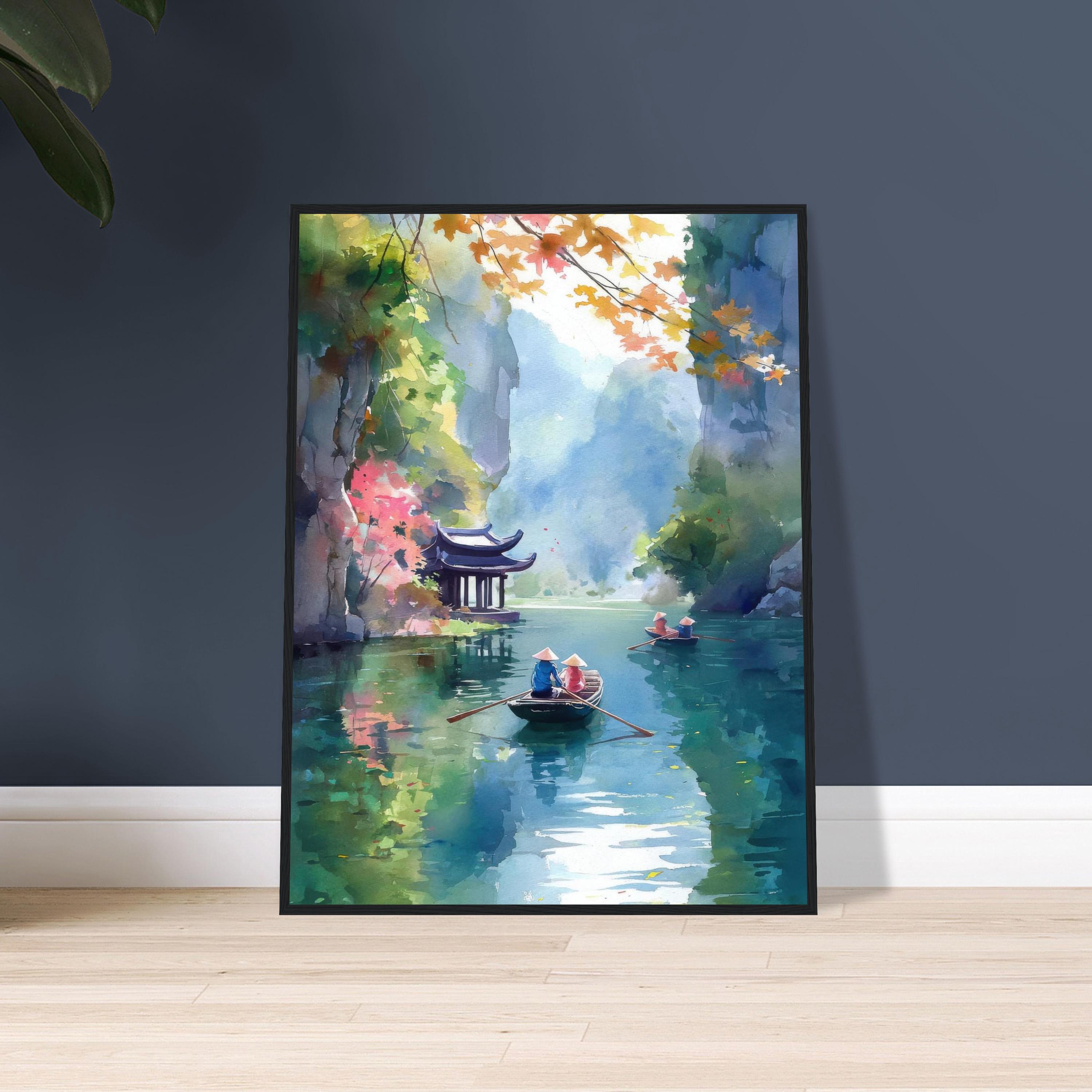 ベトナム川船の水彩画:ニンビンのアジア風景画 - Etsy 日本 ベトナム川船の水彩画:ニンビンのアジア風景画 - Etsy 日本